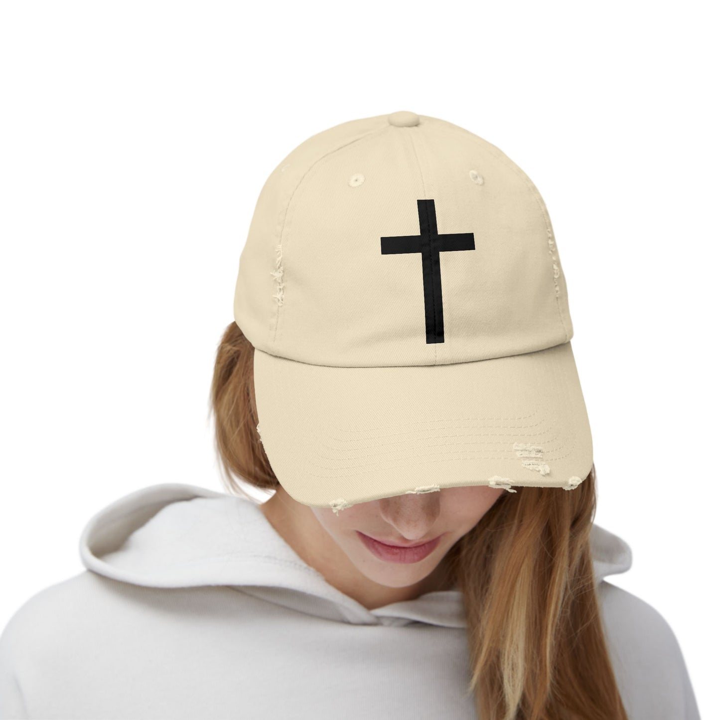 Cross Distressed Cap