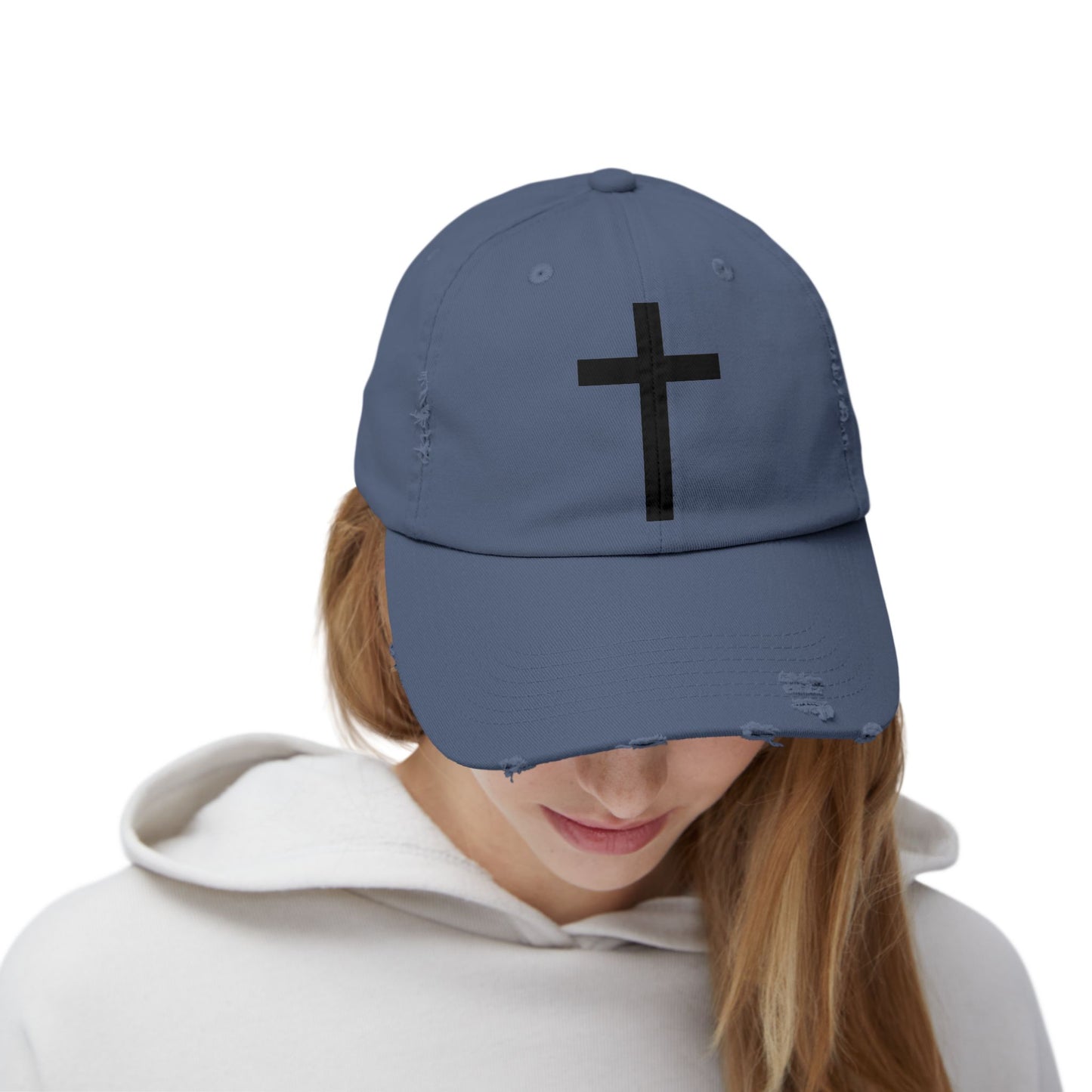 Cross Distressed Cap