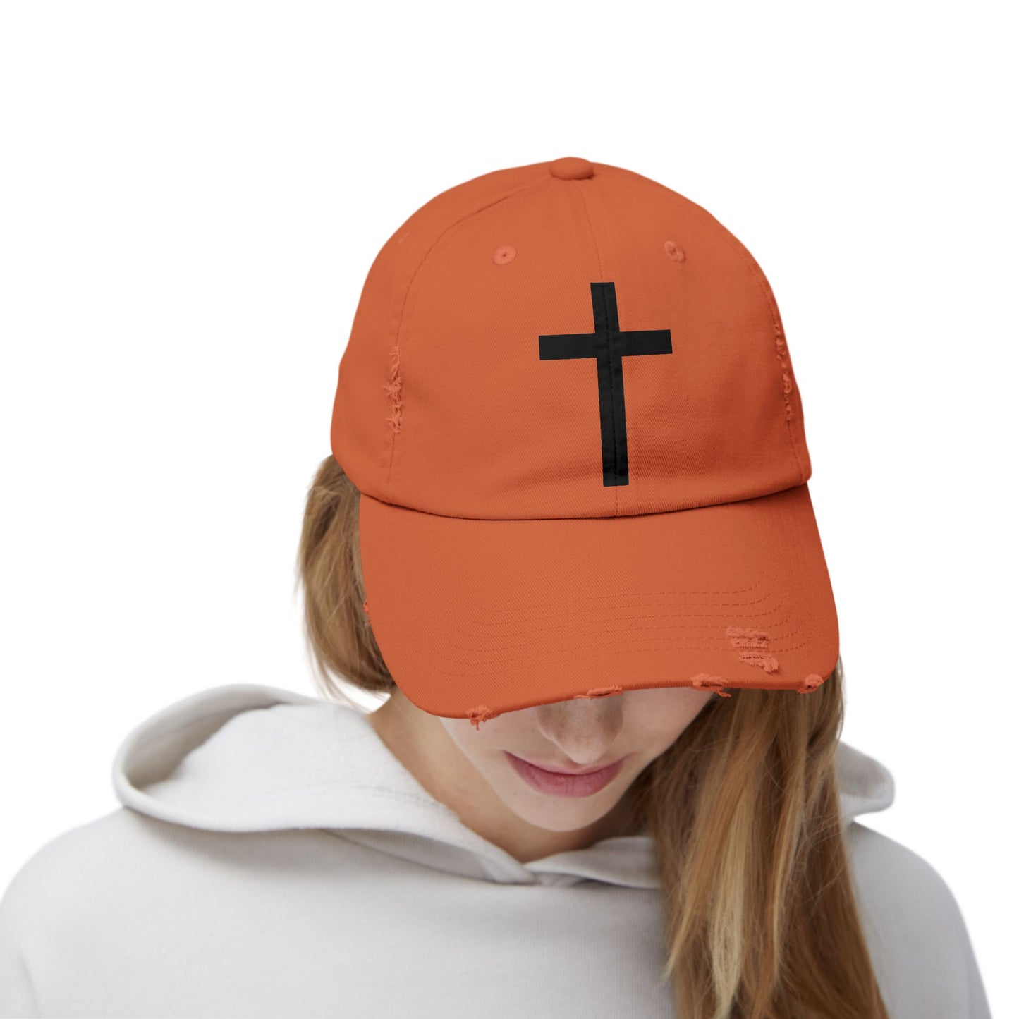 Cross Distressed Cap