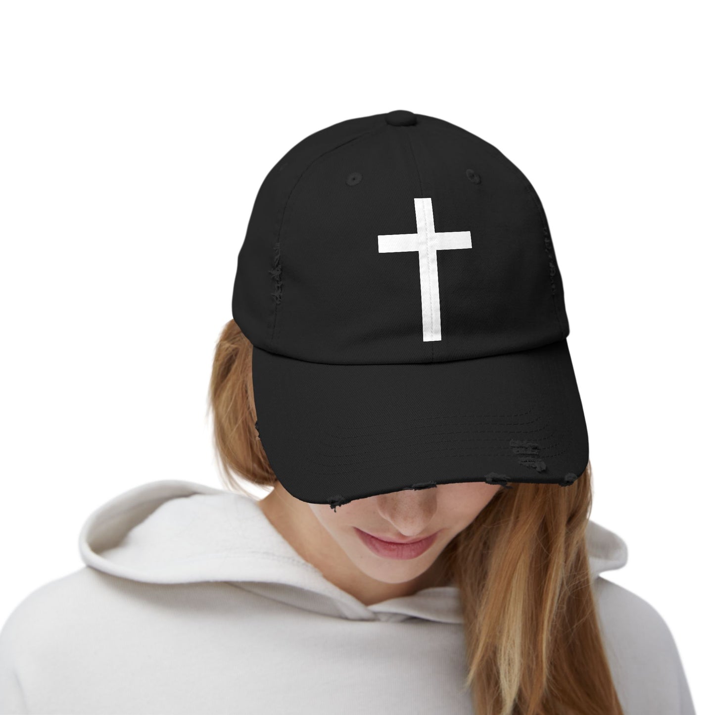Cross Distressed Cap