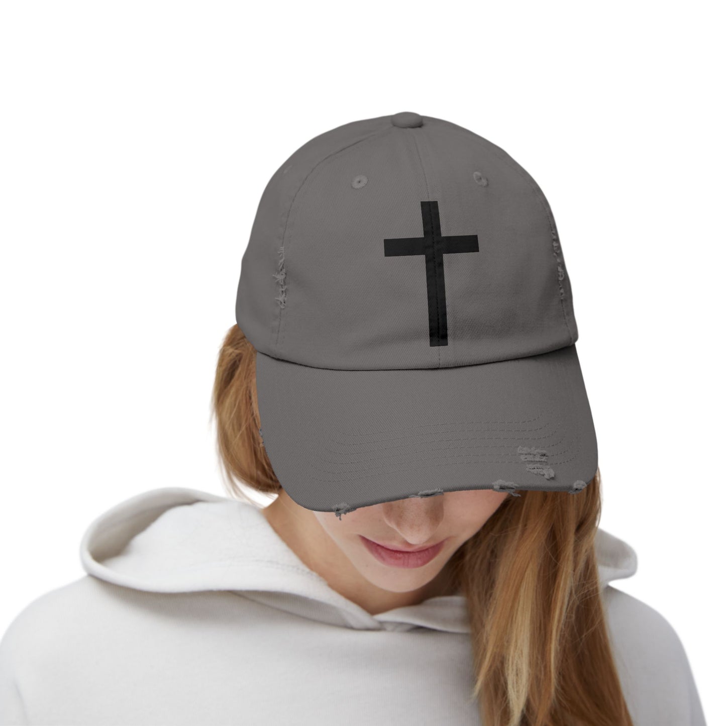 Cross Distressed Cap