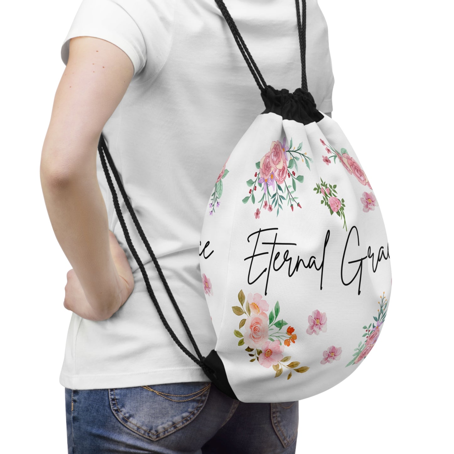 Eternal Grace Drawstring Bag